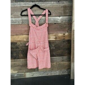 Free People Chrissie Mini Skirtall Red White Checkered L